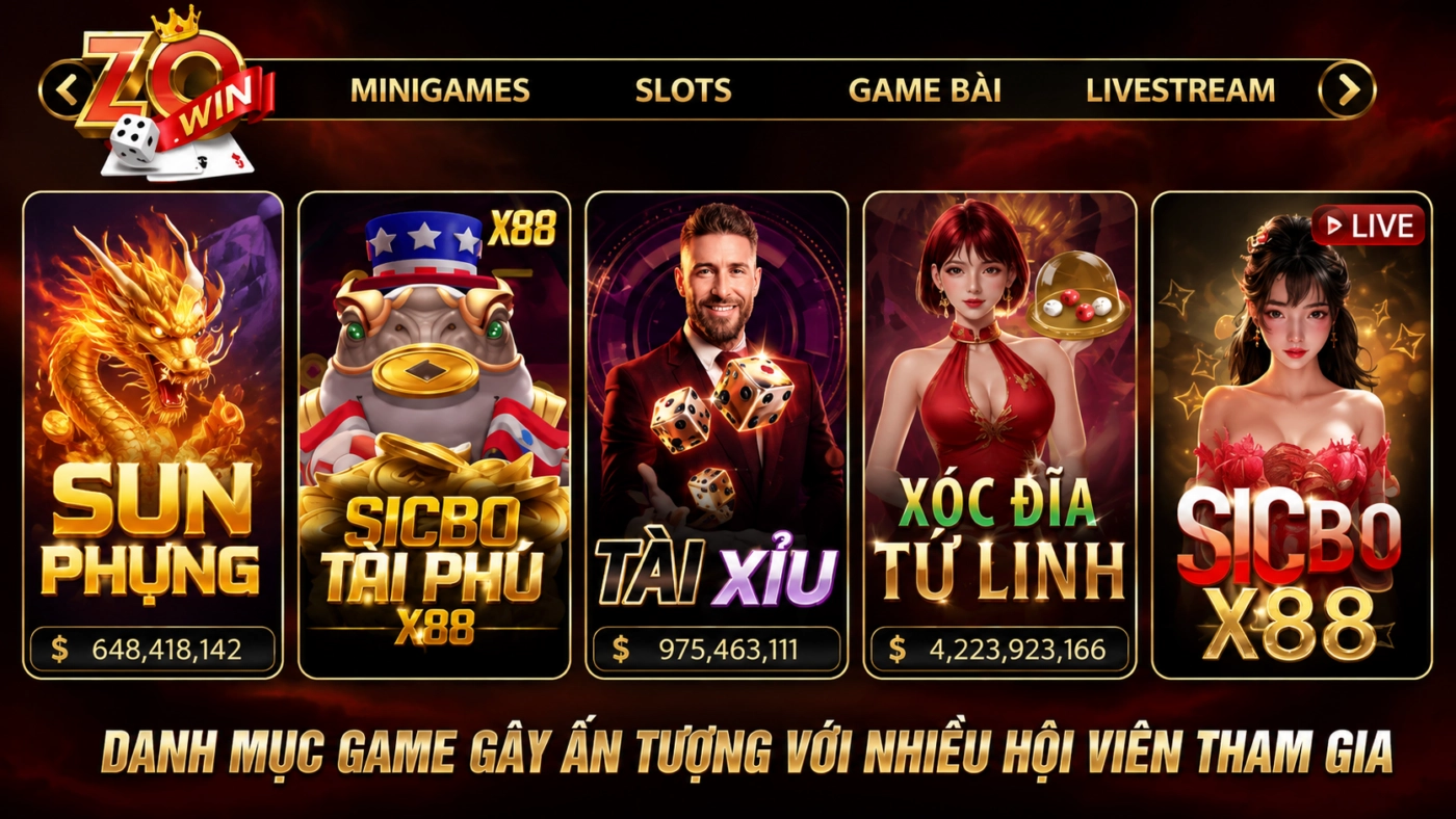 Danh mục game gây ấn tượng với nhiều hội viên tham gia Danh mục game gây ấn tượng với nhiều hội viên tham gia
